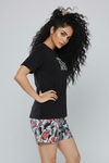Zivame Abstract Print Cotton Loungewear Short Set - Tap Shoe — thumbnail 5